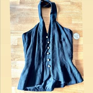 VINTAGE Haute Couture - Rare 1980s Pauline Trigere skirt and halter top set - XS